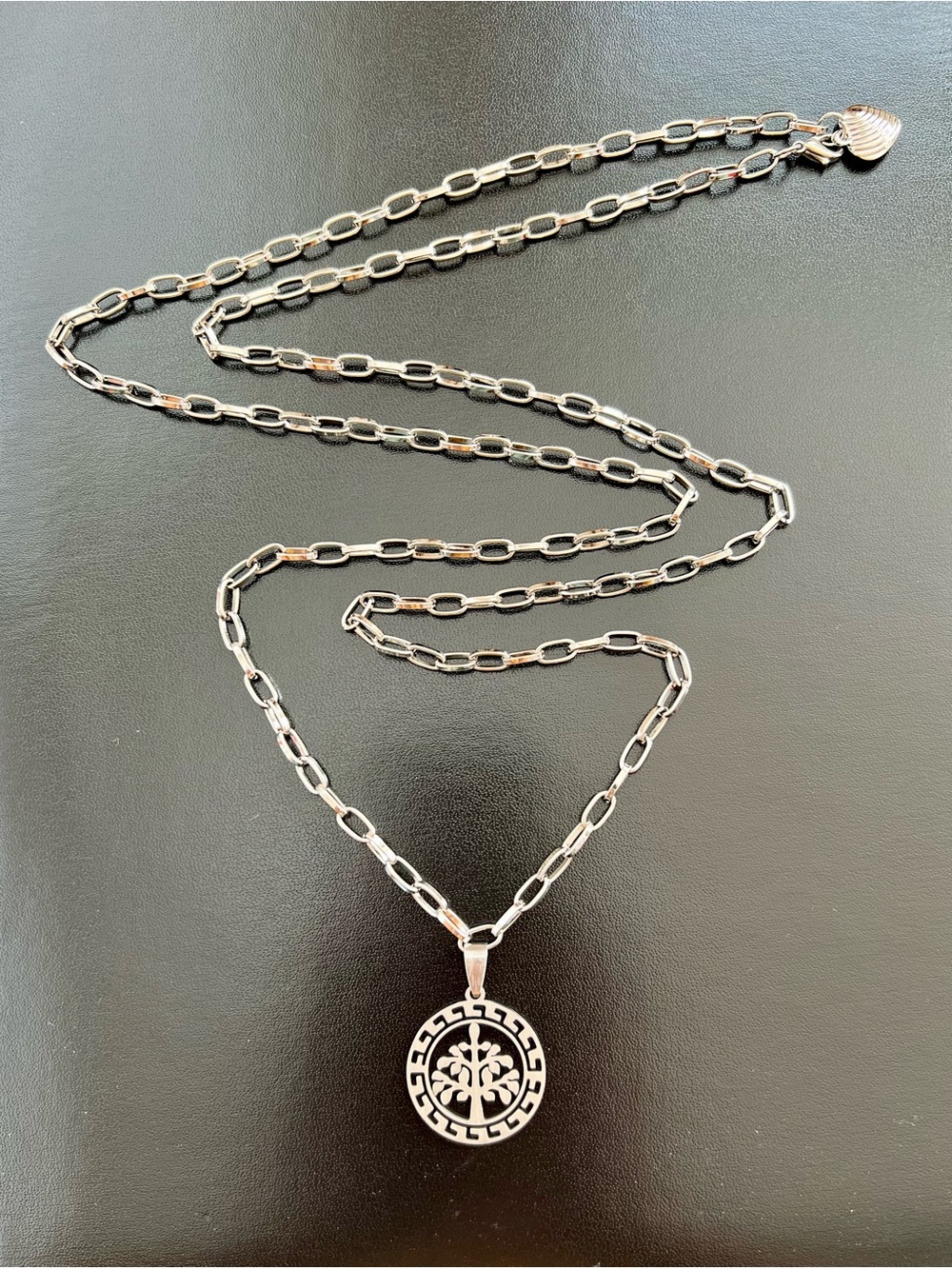 Silver-Tone Medallion Pendant Necklace - Women Jewelry
